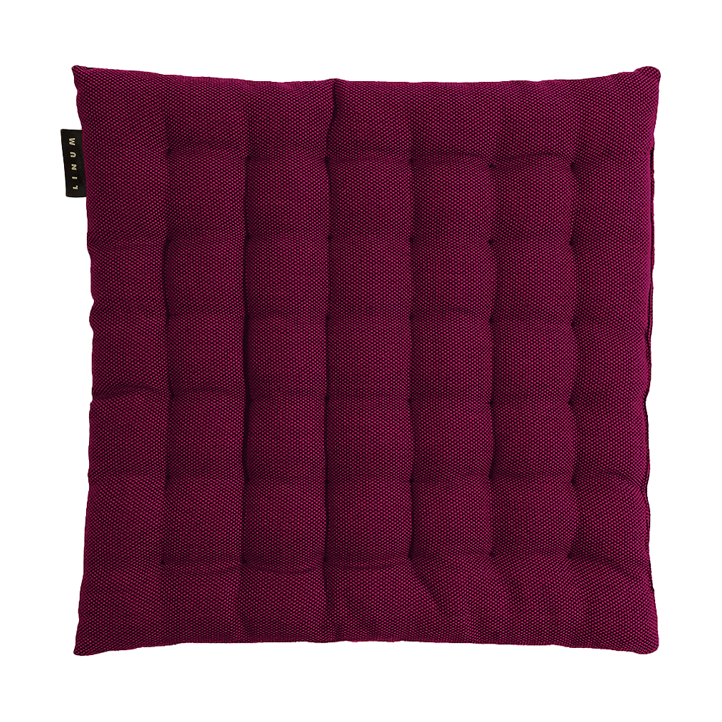 Linum Pepper seat cushion 40x40 cm Burgundy red | Scandinavian Design | Seat cushions & pads | Red