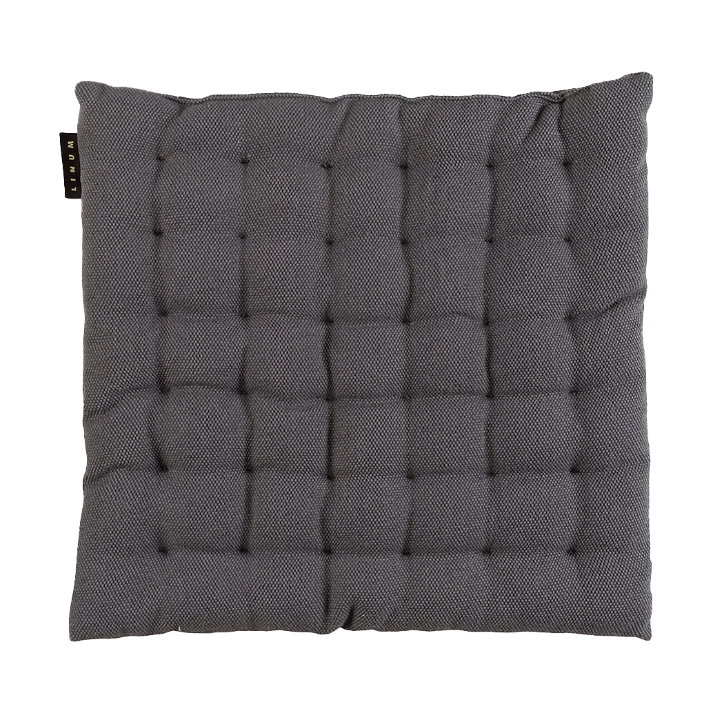 Linum Pepper seat cushion 40x40 cm Granite grey | Scandinavian Design | Seat cushions & pads | Grey