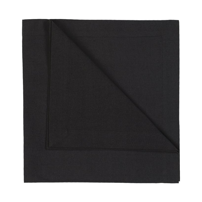 Linum Robert napkins 4-pack Black | Scandinavian Design | Linen & cotton napkins | Black