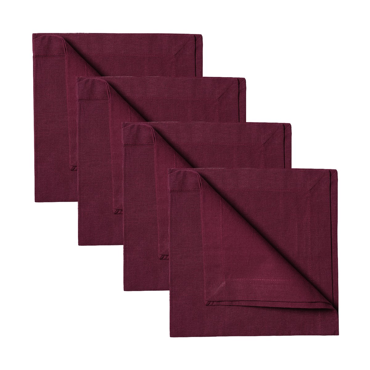 Linum Robert napkins 4-pack Burgundy red | Scandinavian Design | Linen & cotton napkins | Red