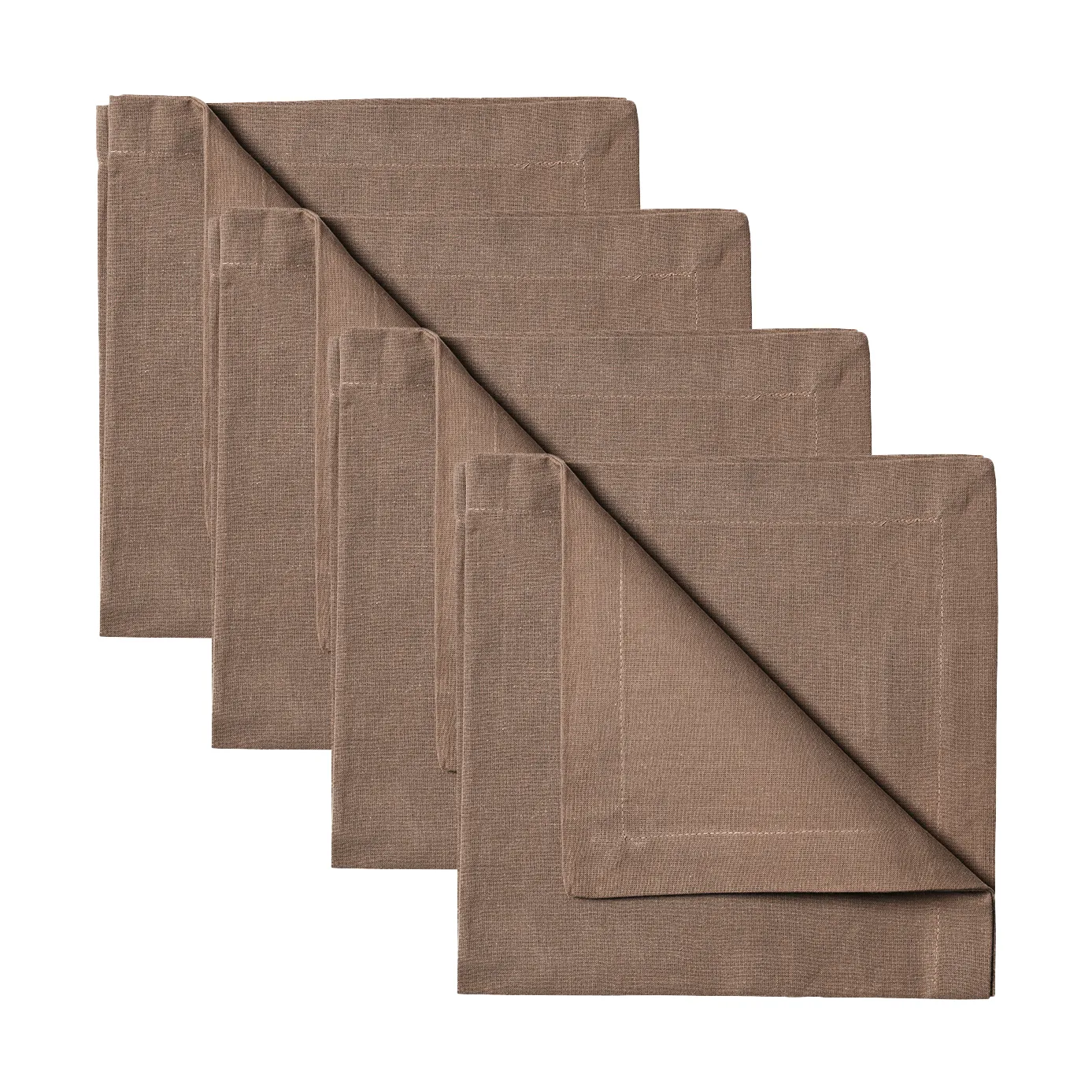 Robert napkins 4-pack, Dark mole brown Linum