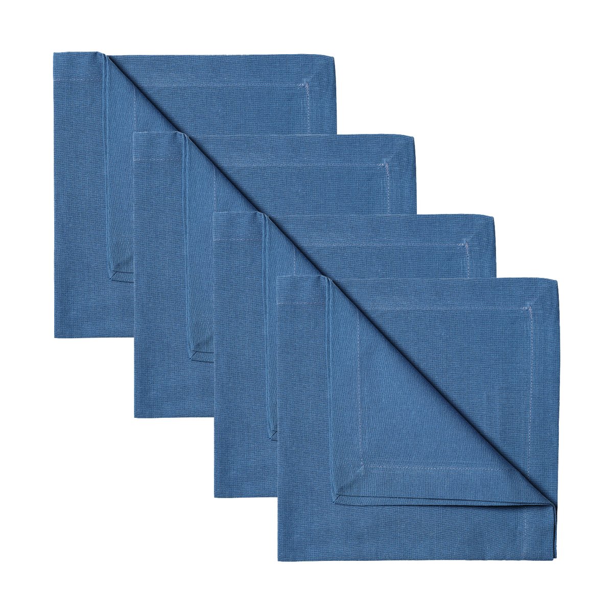Linum Robert napkins 4-pack Deep sea blue | Scandinavian Design | Linen & cotton napkins | Blue