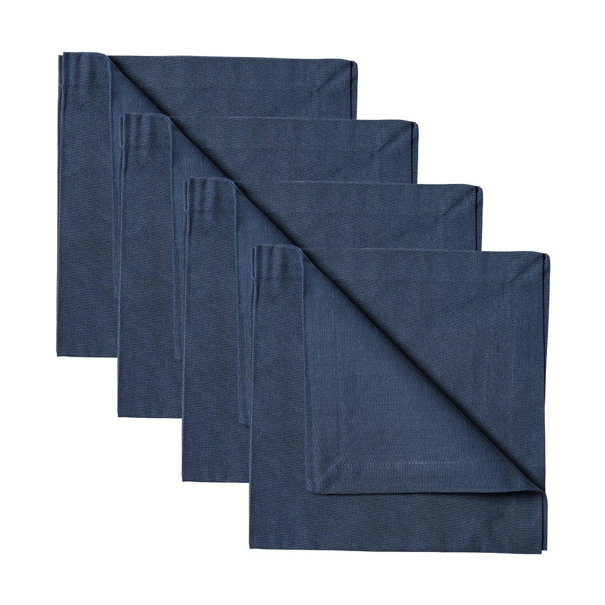 Linum Robert napkins 4-pack Indigo blue | Scandinavian Design | Linen & cotton napkins | Blue