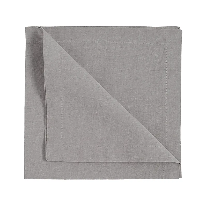 Linum Robert napkins 4-pack Light grey | Scandinavian Design | Linen & cotton napkins | Grey
