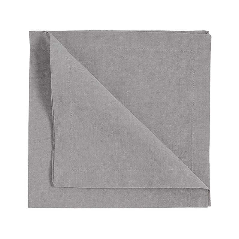 Linum Robert napkins 4-pack Light grey | Scandinavian Design | Linen & cotton napkins | Grey