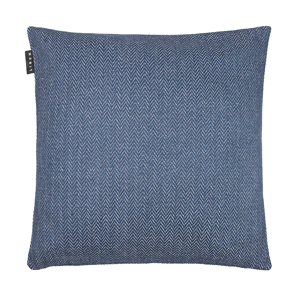 Linum Shepard cushion cover 50x50 cm Ink blue | Scandinavian Design | Cushion covers | Blue