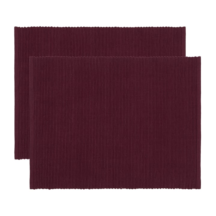 Uni placemat 35x46 cm 2-pack - Burgundy red - Linum