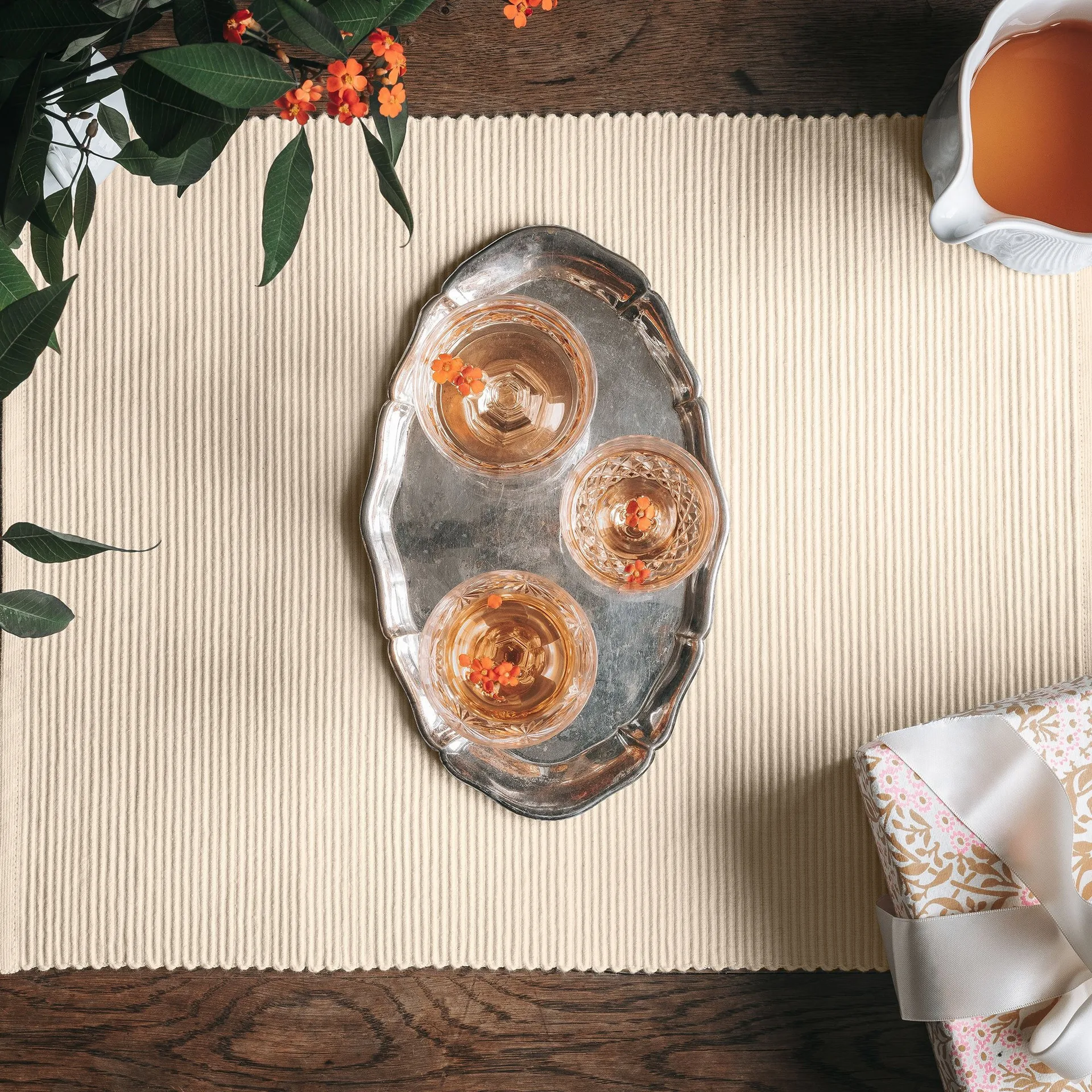 Uni placemat 35x46 cm 2-pack, Creamy Beige Linum