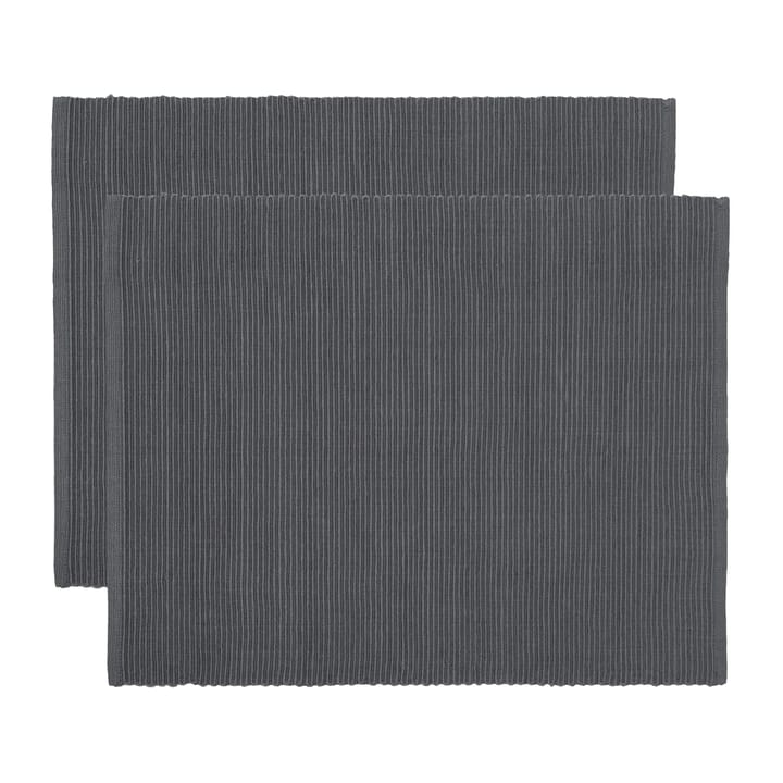 Uni placemat 35x46 cm 2-pack - Granite grey - Linum