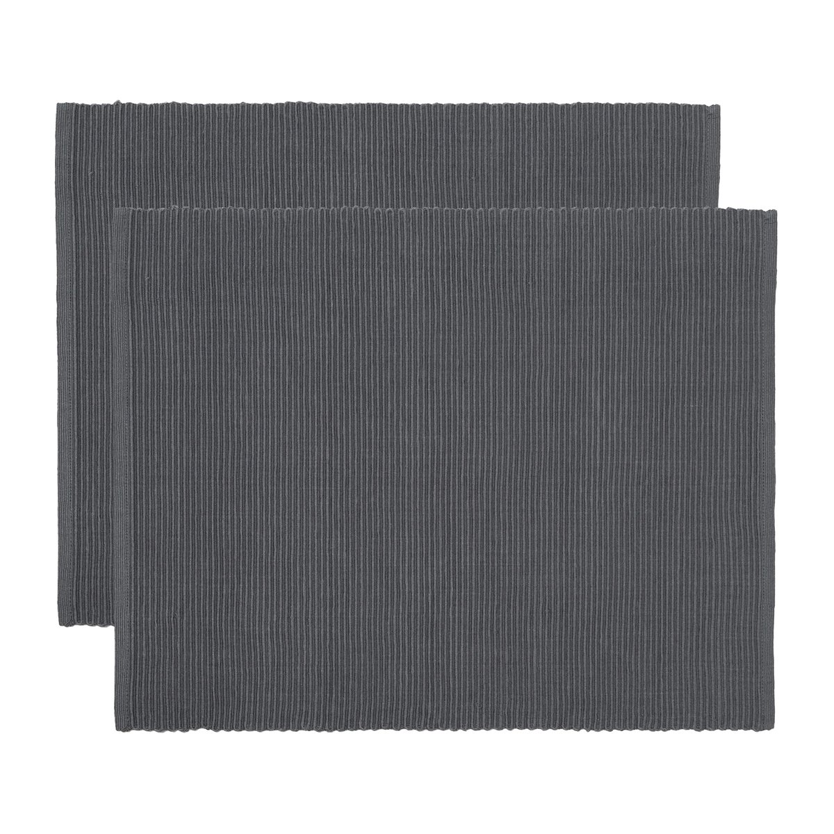 Linum Uni placemat 35x46 cm 2-pack Granite grey | Scandinavian Design | Placemats | Grey