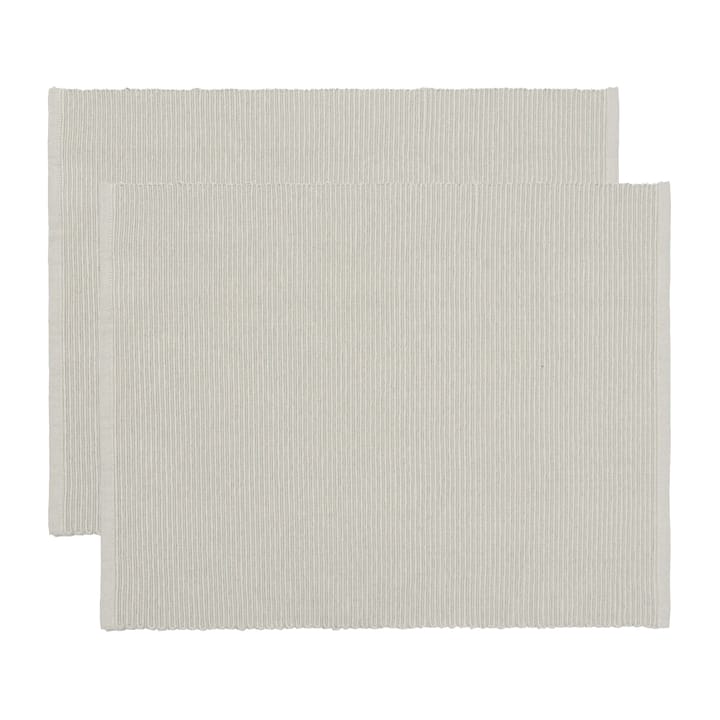 Uni placemat 35x46 cm 2-pack - Light grey - Linum