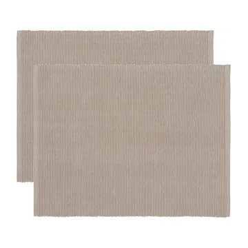Uni placemat 35x46 cm 2-pack - Mole brown - Linum