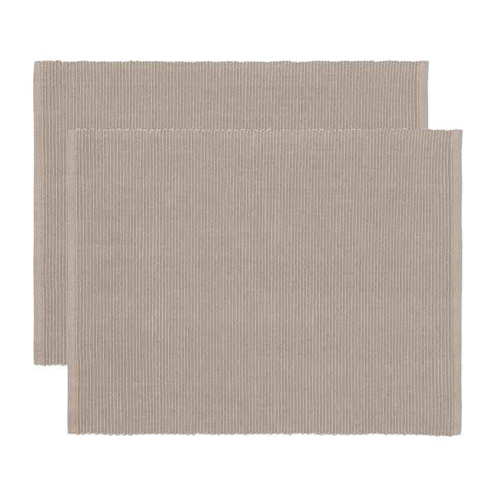 Uni placemat 35x46 cm 2-pack - Mole brown - Linum