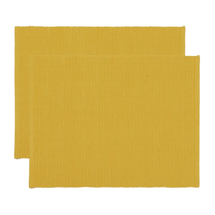 Uni placemat 35x46 cm 2-pack - Mustard yellow - Linum