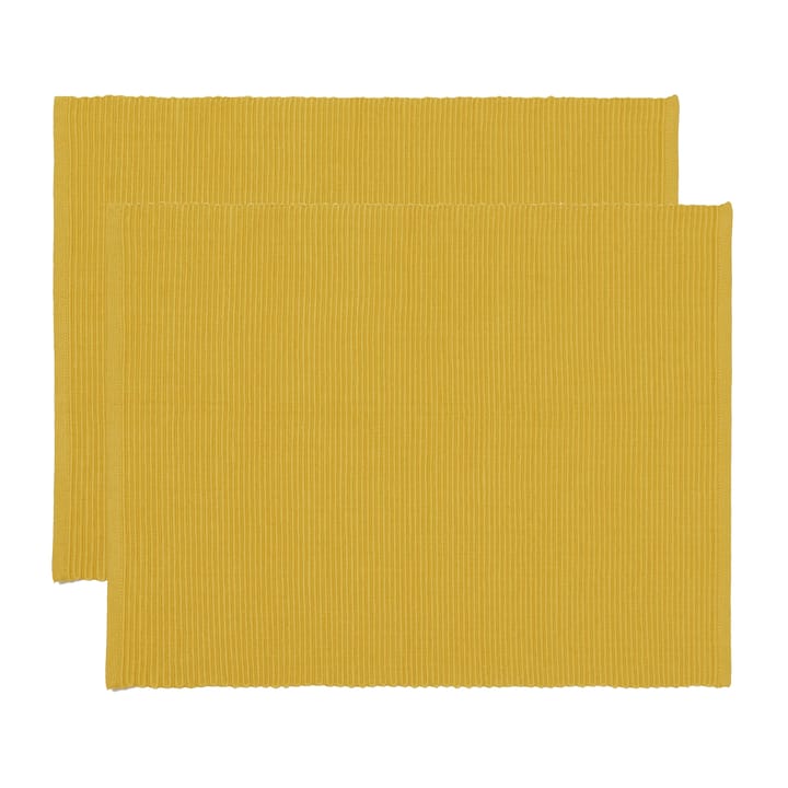 Uni placemat 35x46 cm 2-pack - Mustard yellow - Linum