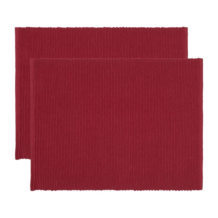 Uni placemat 35x46 cm 2-pack - Red - Linum
