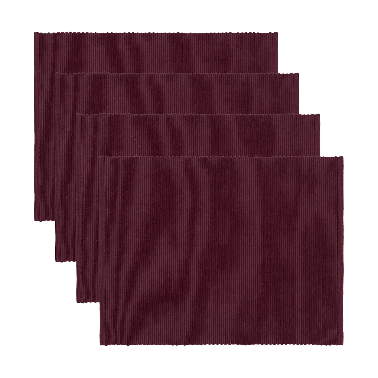 Linum Uni placemat 35x46 cm 4-pack Burgundy red | Scandinavian Design | Placemats | Red