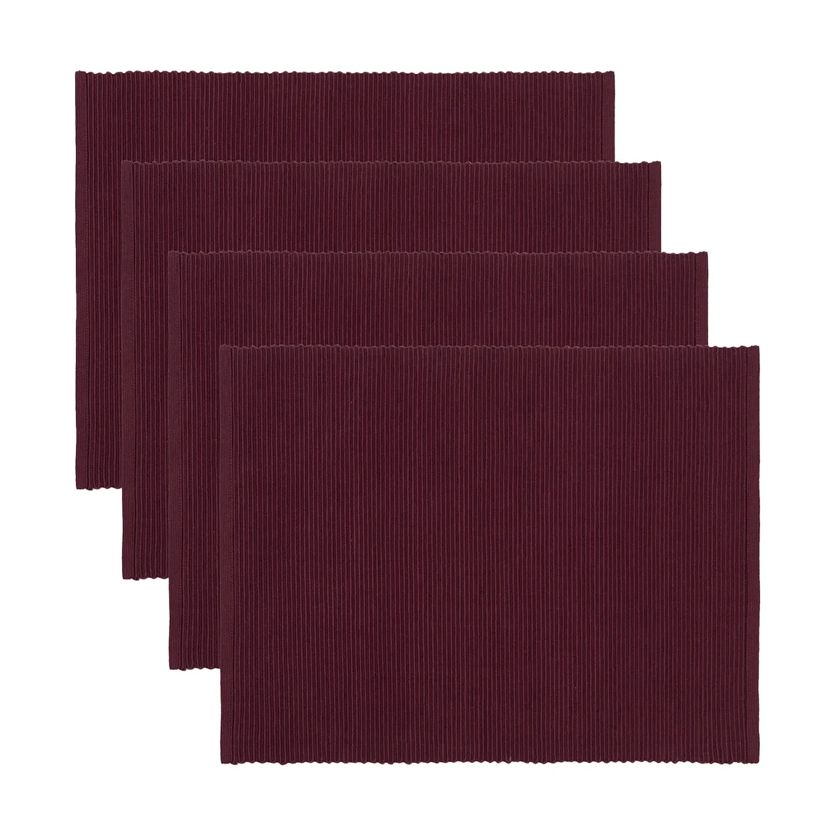 Linum Uni placemat 35x46 cm 4-pack Burgundy red