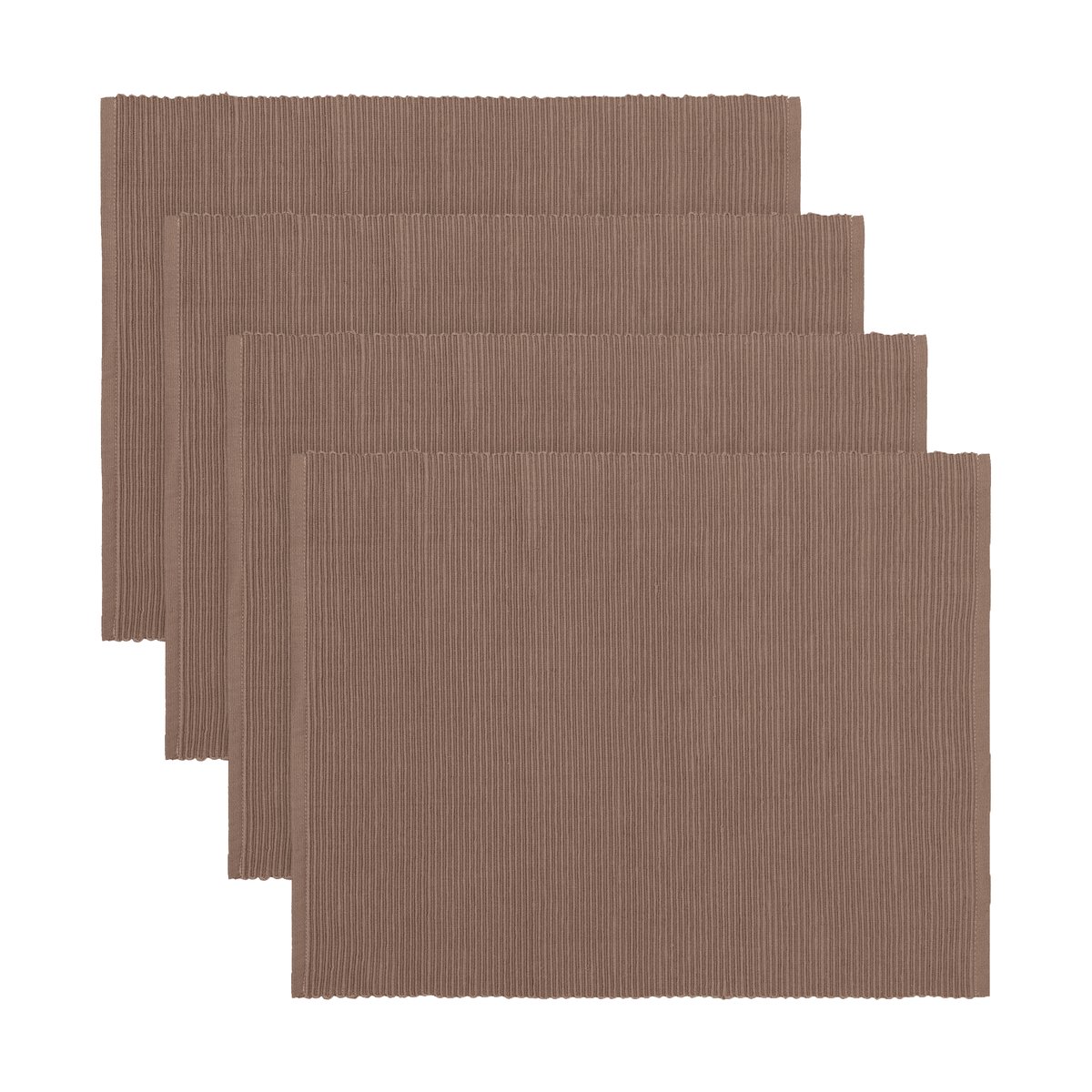 Linum Uni placemat 35x46 cm 4-pack Dark mole brown | Scandinavian Design | Placemats | Brown