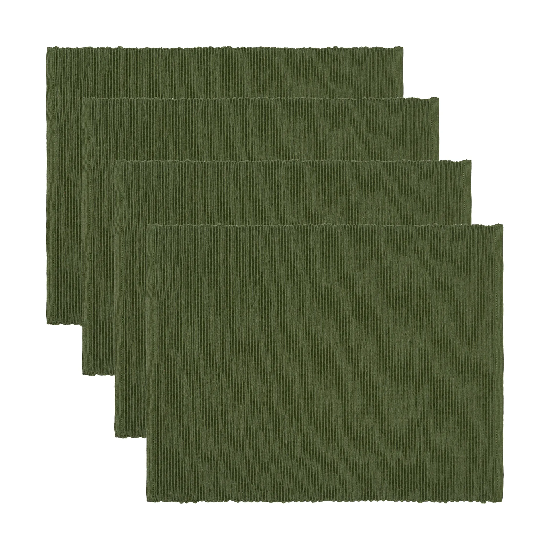 Uni placemat 35x46 cm 4-pack, Dark olive green Linum