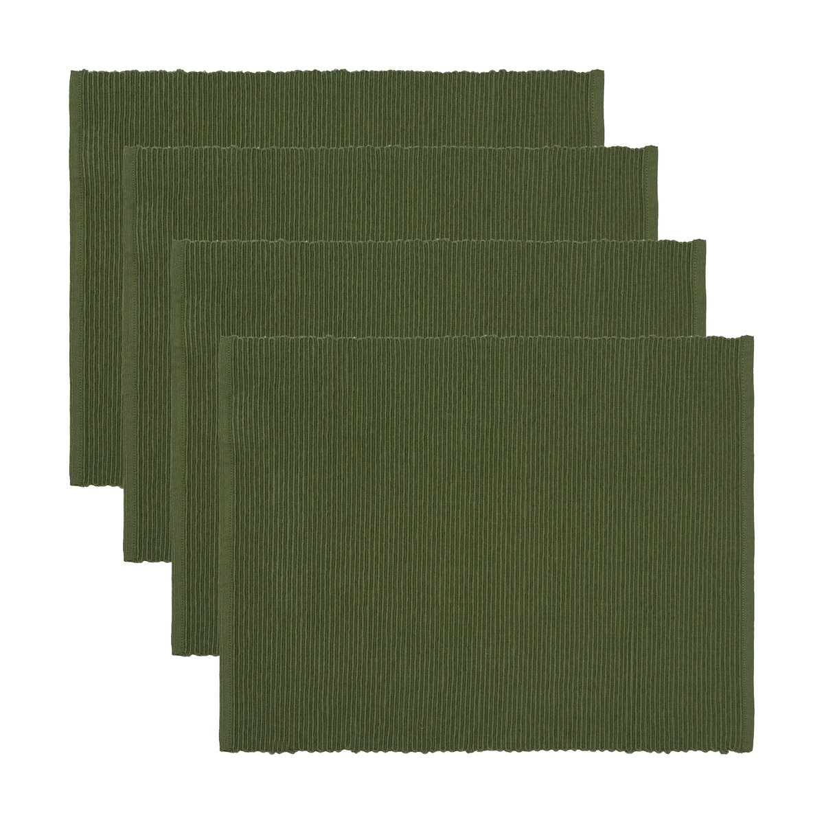 Linum Uni placemat 35x46 cm 4-pack Dark olive green
