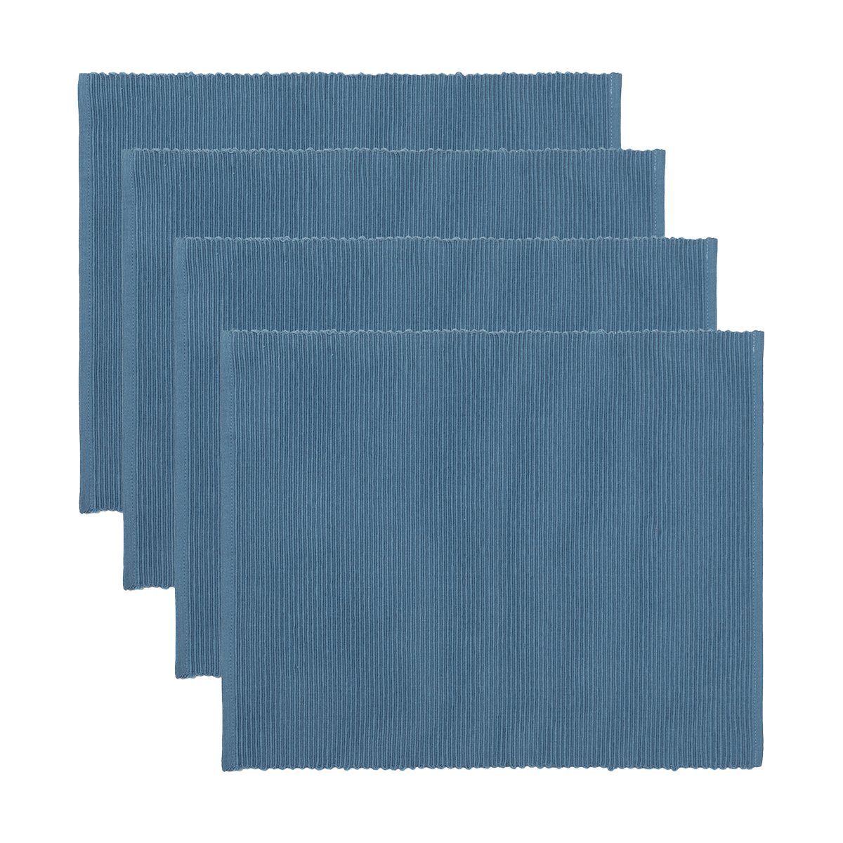 Linum Uni placemat 35x46 cm 4-pack Deep Sea Blue