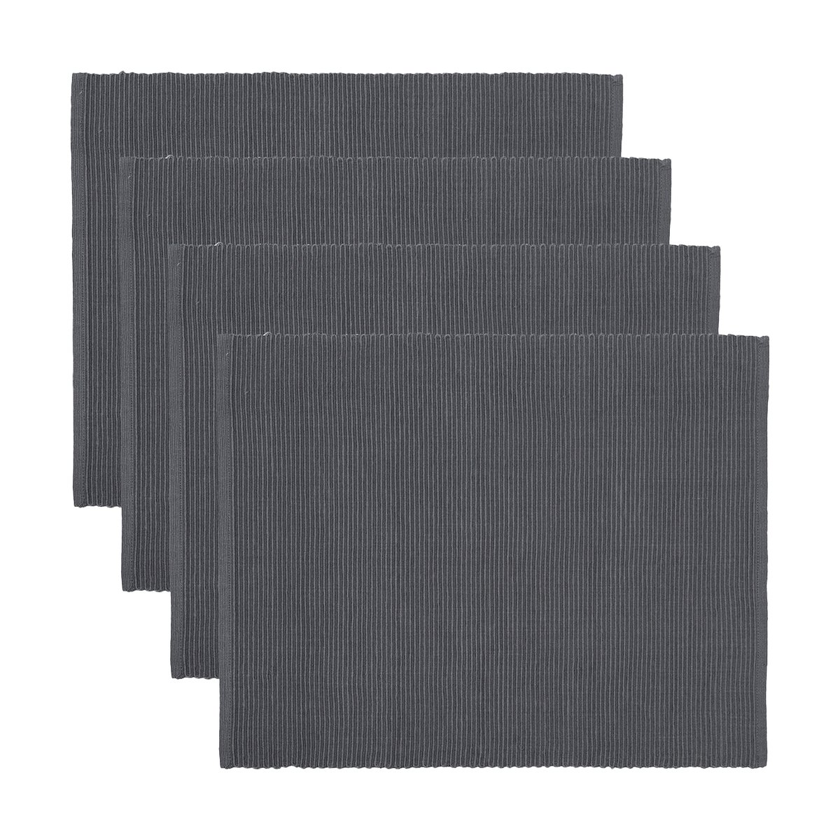 Linum Uni placemat 35x46 cm 4-pack Granite Grey