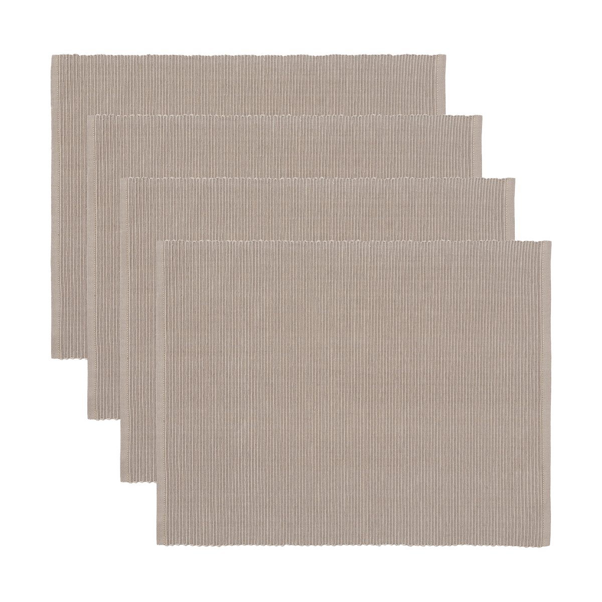 Linum Uni placemat 35x46 cm 4-pack Mole brown