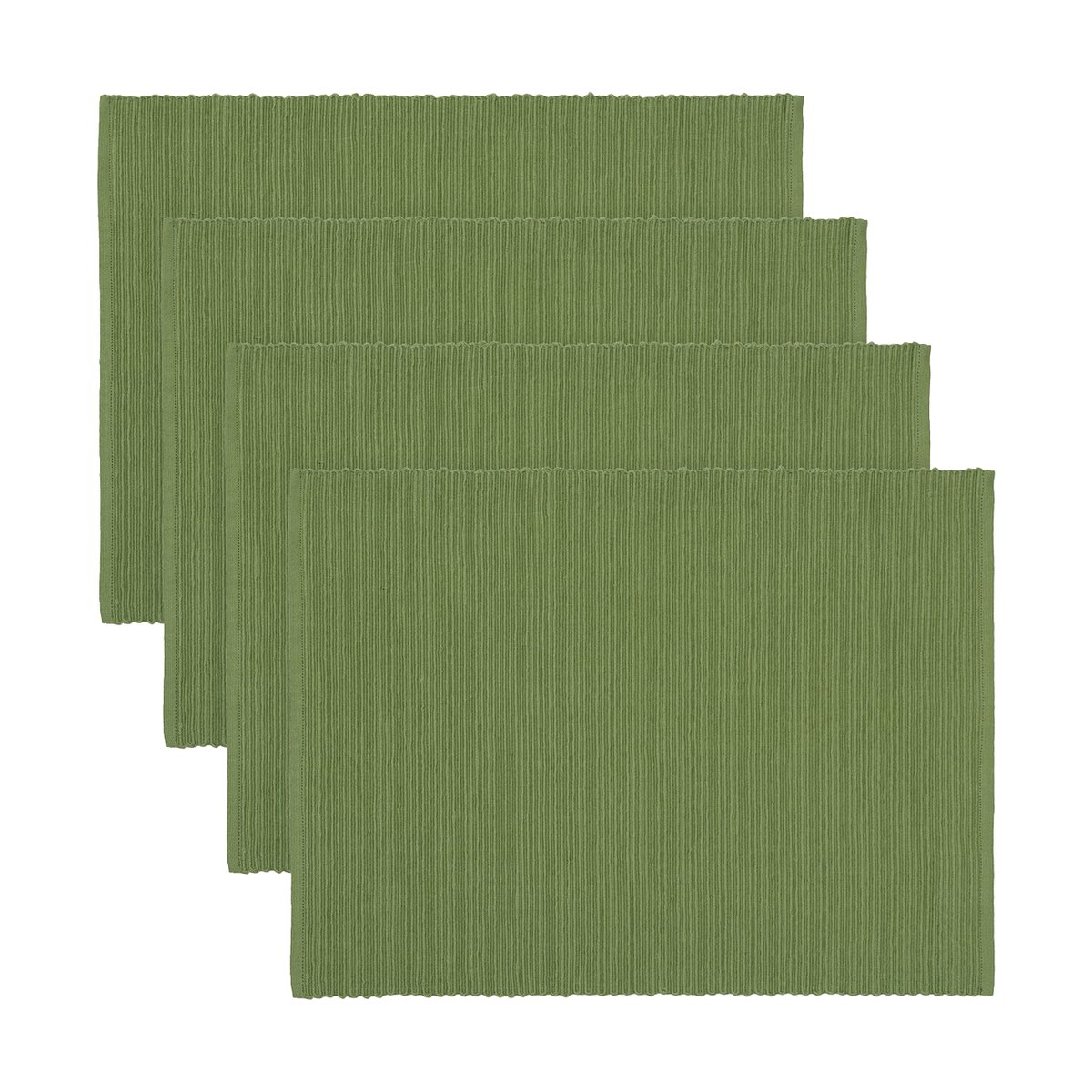 Linum Uni placemat 35x46 cm 4-pack Moss green