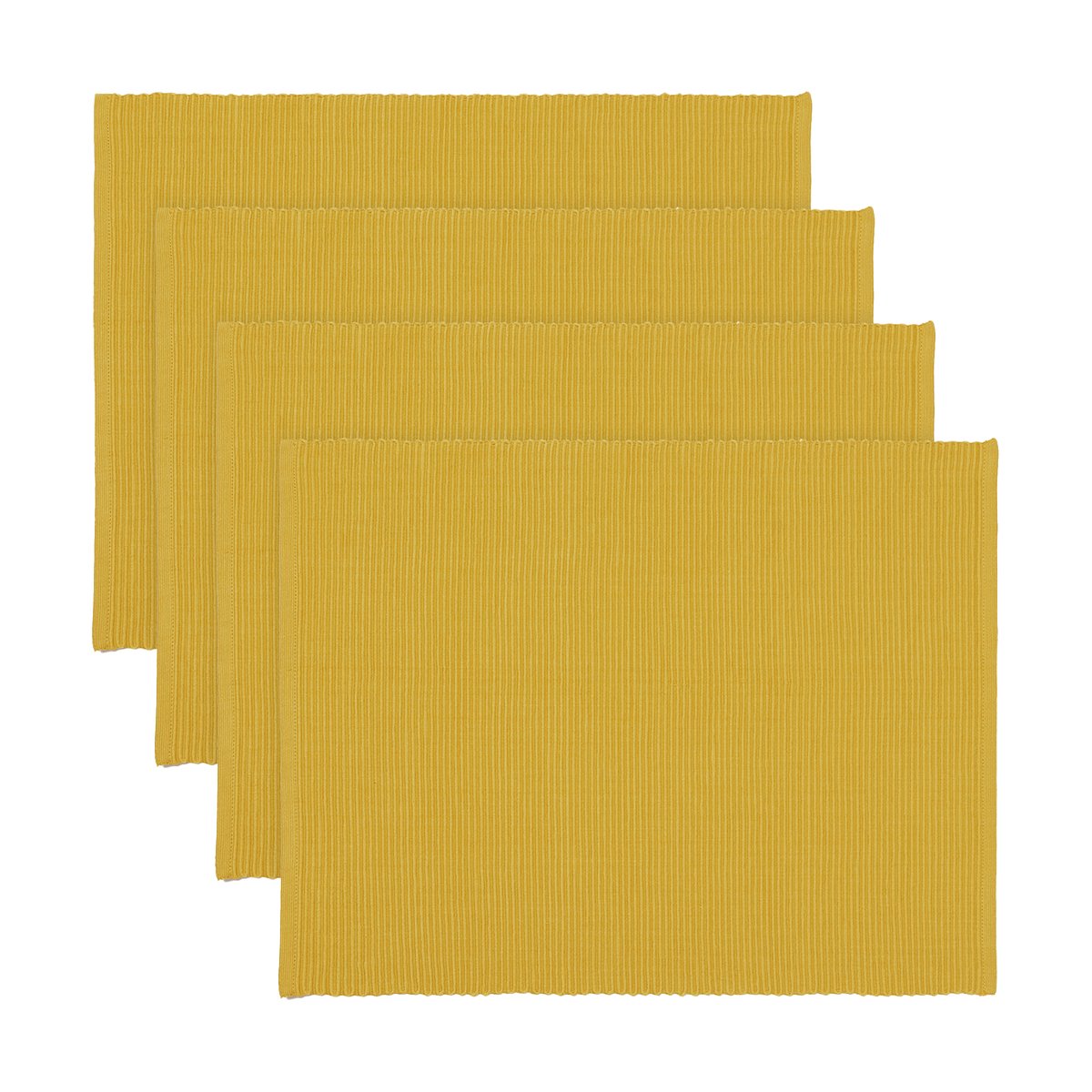 Linum Uni placemat 35x46 cm 4-pack Mustard yellow