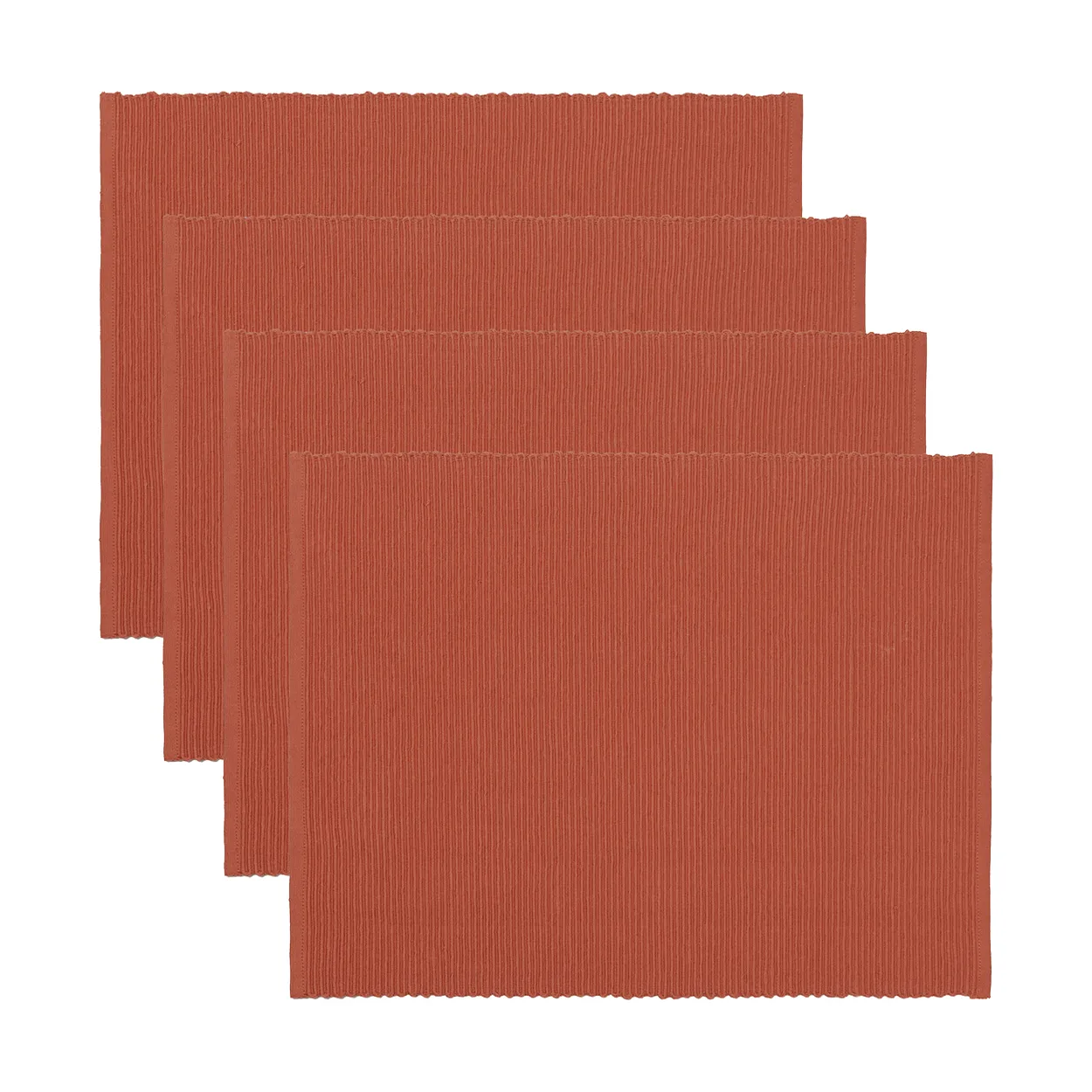 Linum Uni placemat 35x46 cm 4-pack Rust Orange | Scandinavian Design | Placemats | Orange