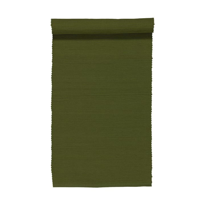 Uni table runner 45x150 cm - Dark olive green - Linum