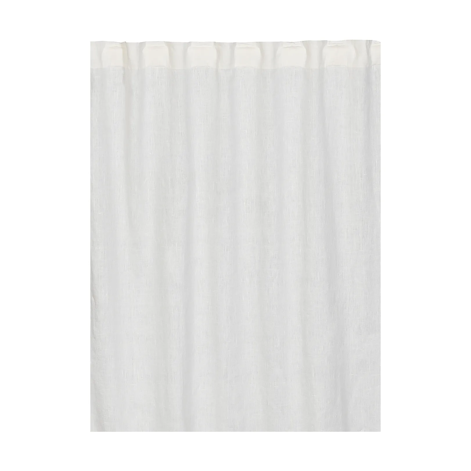West curtain with pleated band 2-pack, White Linum
