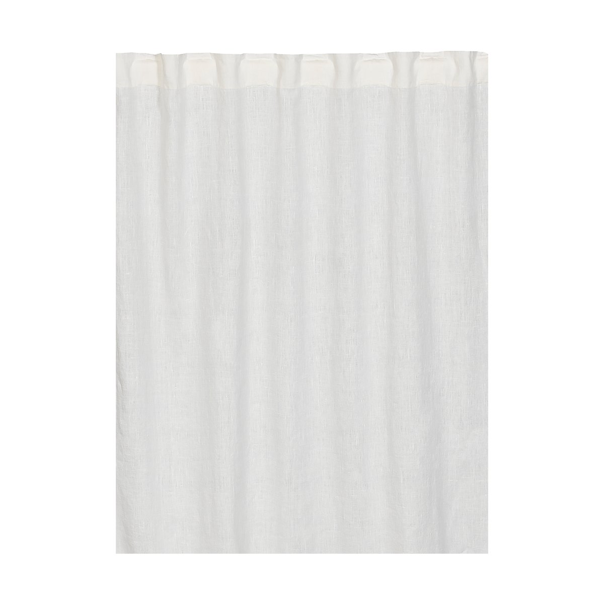 Linum West curtain with pleated band 2-pack White | Scandinavian Design | White