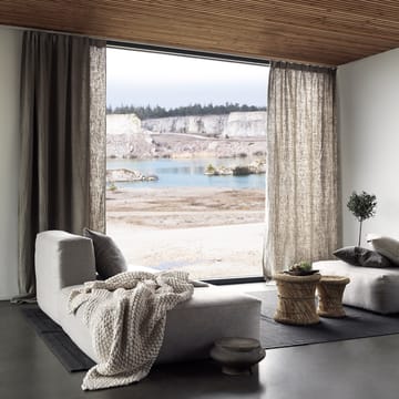 West curtain with ribbon strip - beige - Linum