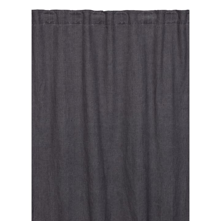 West curtain with ribbon strip - dark grey - Linum