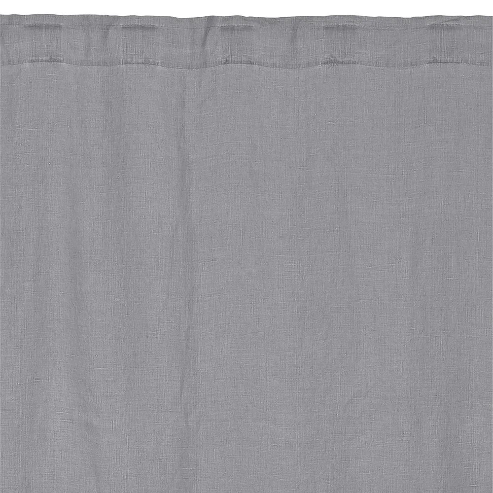 West curtain with ribbon strip, Light stone grey Linum