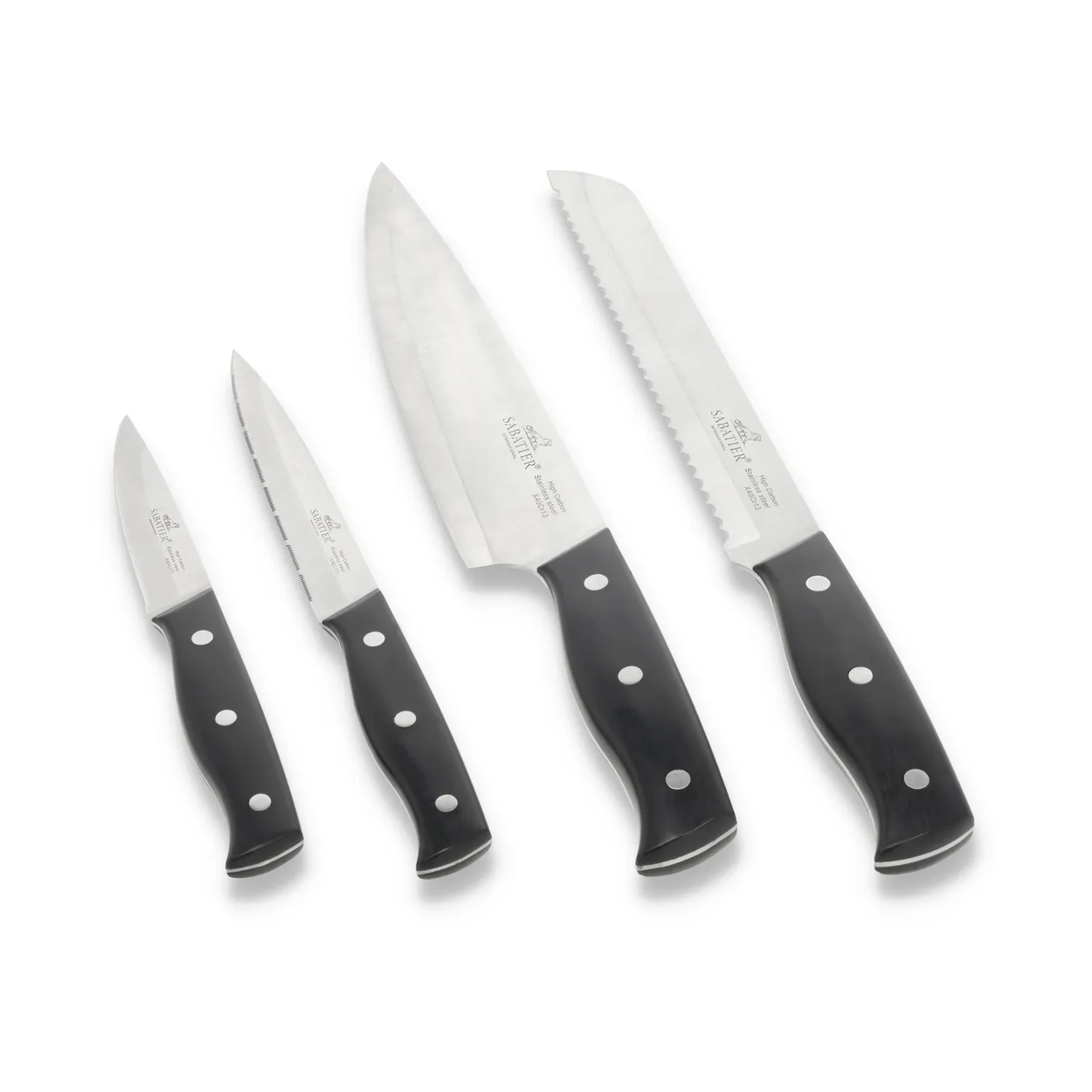 Lion Sabatier Austral knife set 4 pieces Steel-black