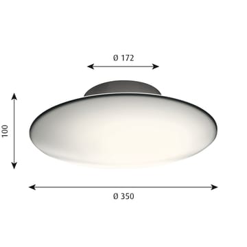 AJ Eklipta ceiling lamp-wall lamp Ø35 cm - White opal - Louis Poulsen