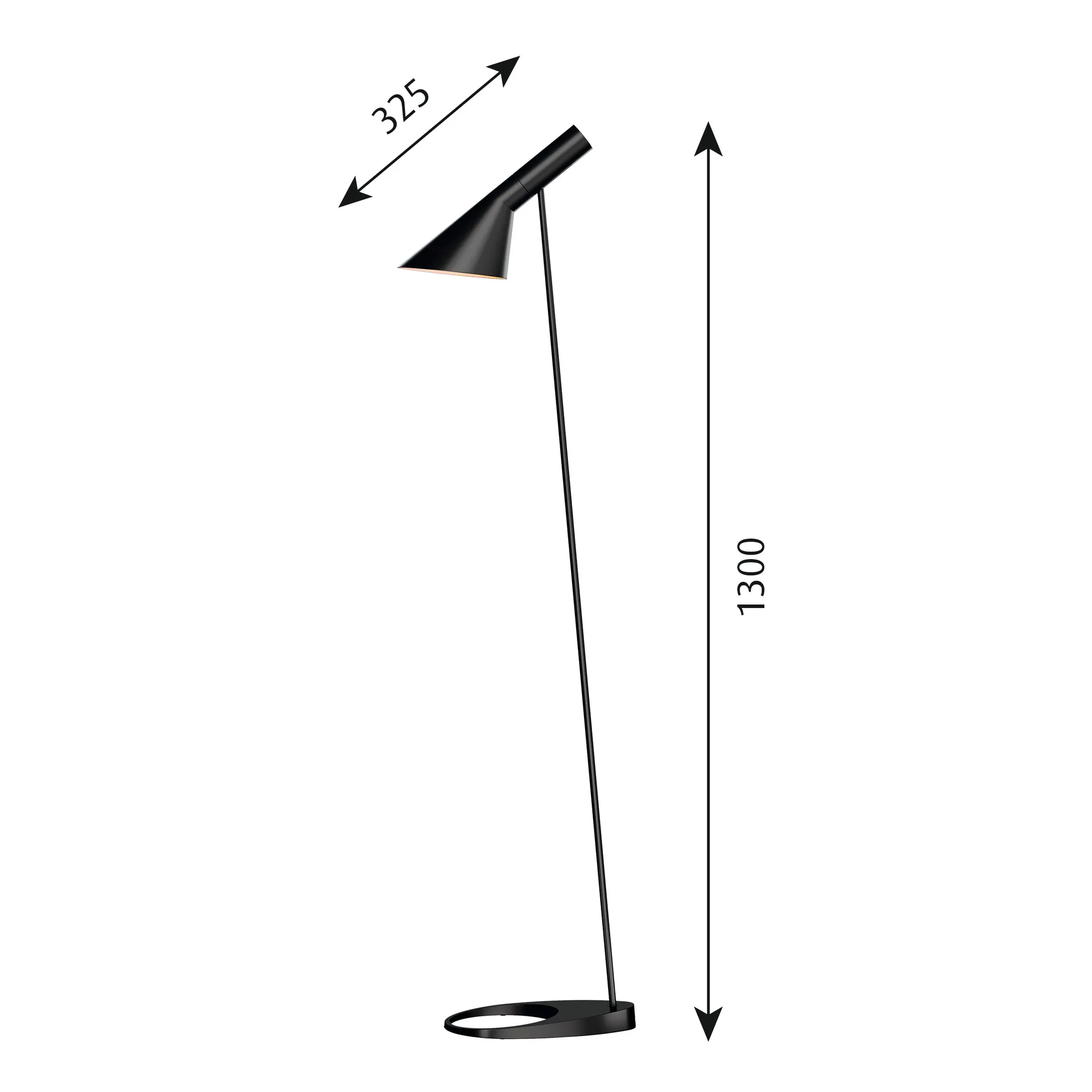 AJ floor lamp, Black Louis Poulsen