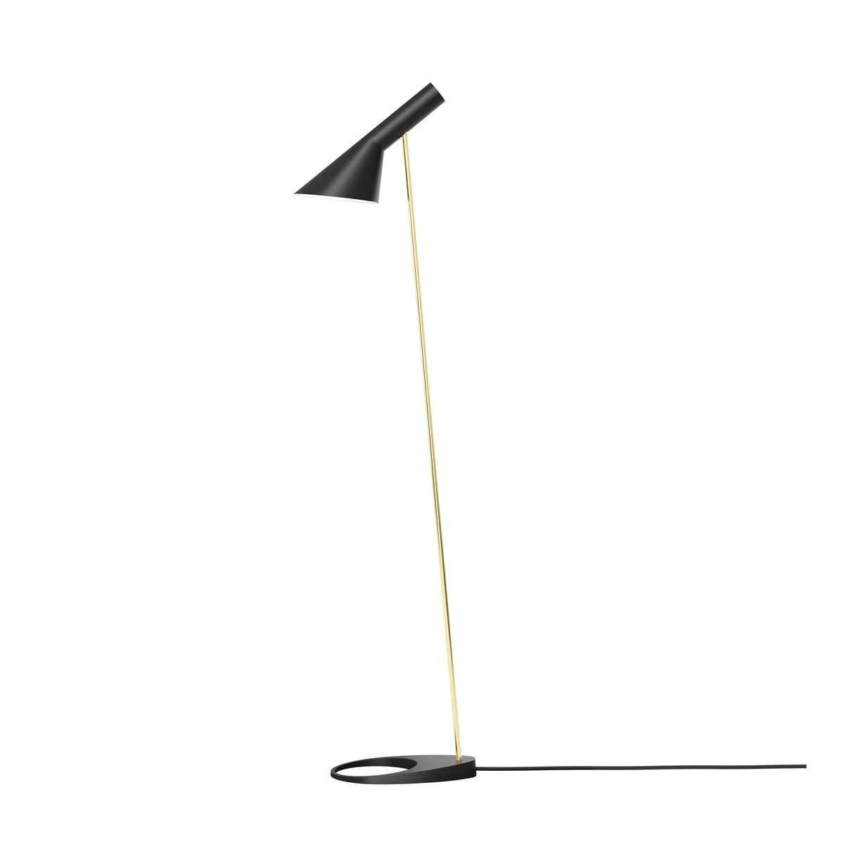 Louis Poulsen AJ floor lamp Brass-black | Scandinavian Design | Floor lamps | Black