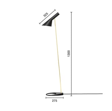 AJ floor lamp - Brass-black - Louis Poulsen