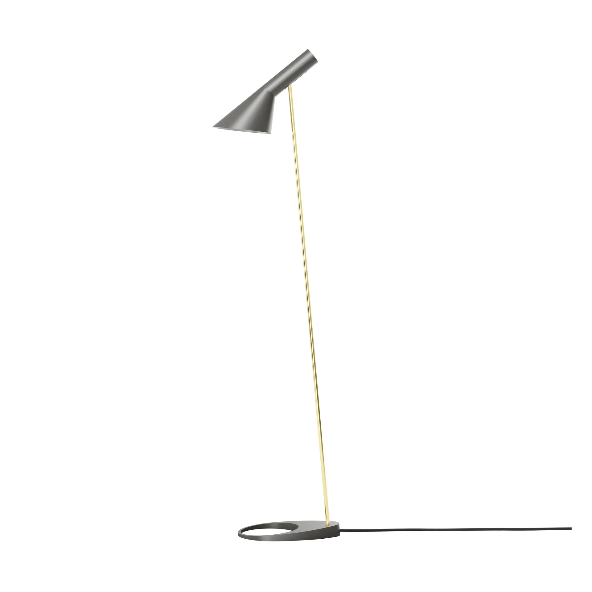 AJ floor lamp, Brass-warm grey Louis Poulsen