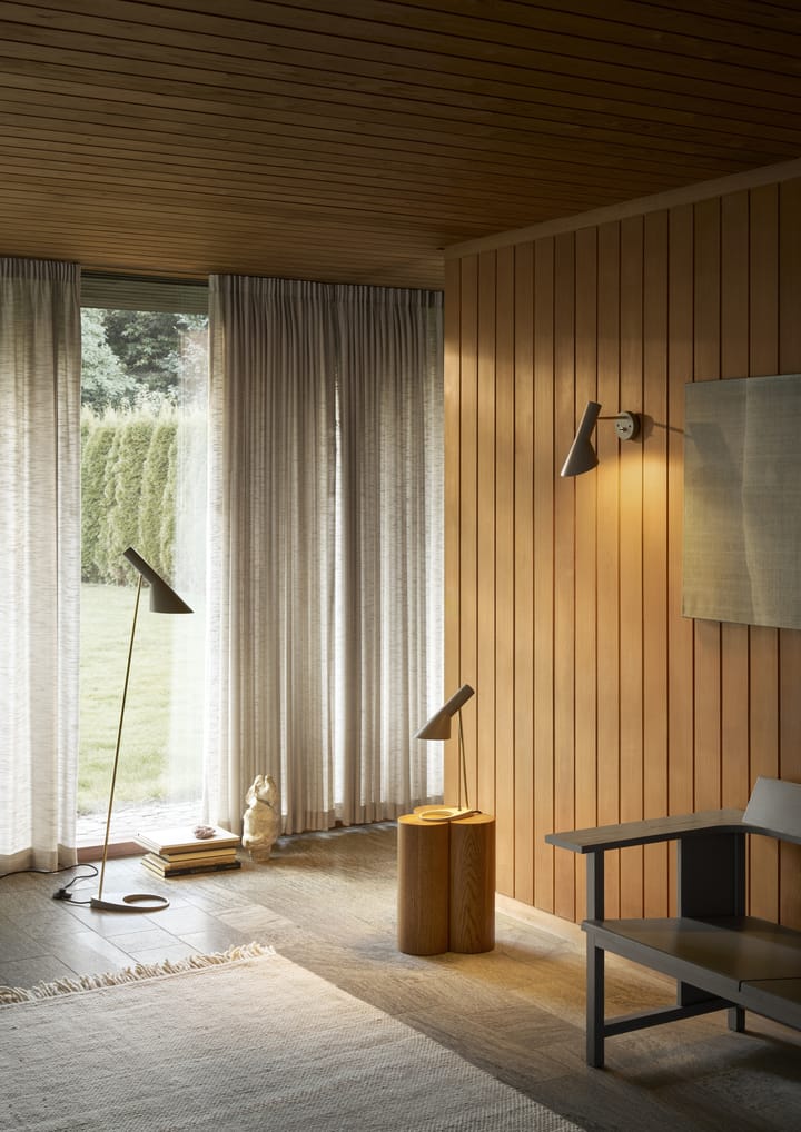 AJ floor lamp, Brass-warm grey Louis Poulsen