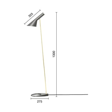 AJ floor lamp - Brass-warm grey - Louis Poulsen
