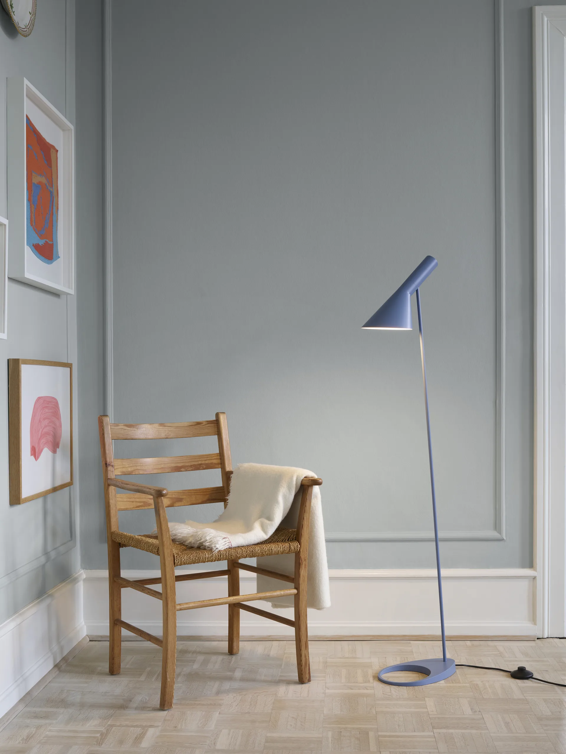 AJ floor lamp, Dusty blue Louis Poulsen