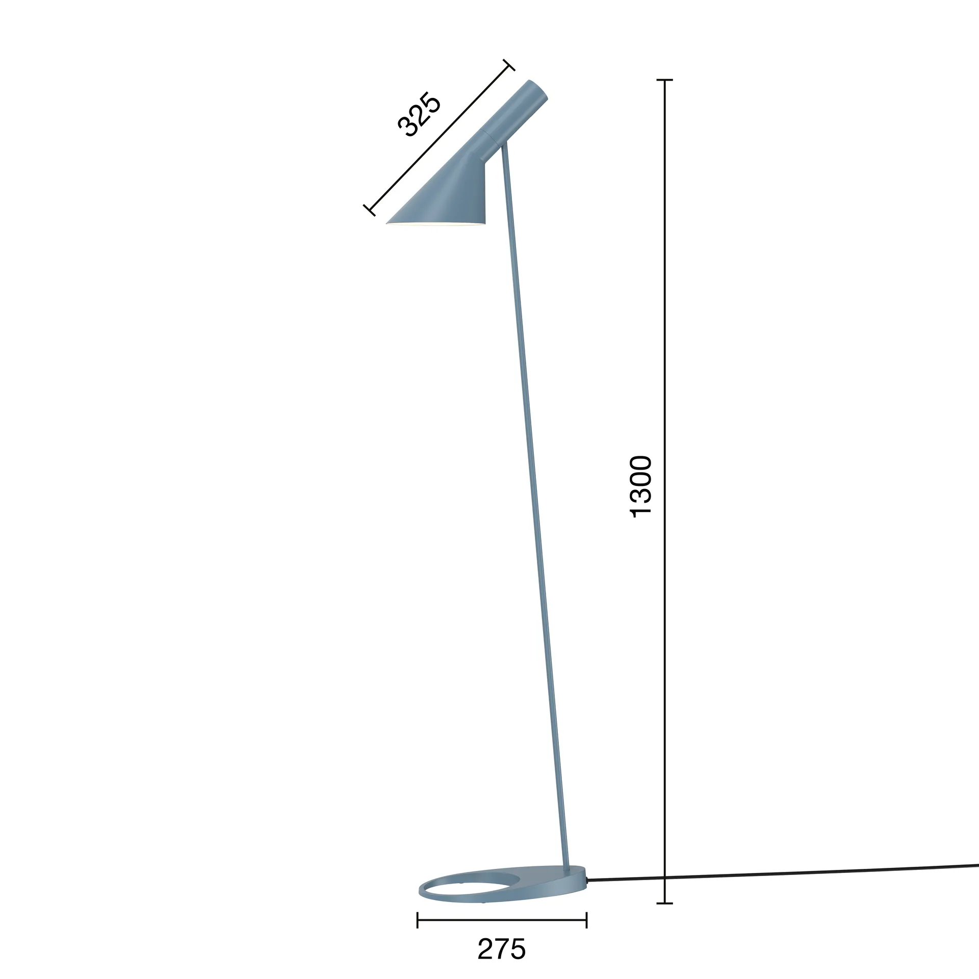 AJ floor lamp, Dusty blue Louis Poulsen