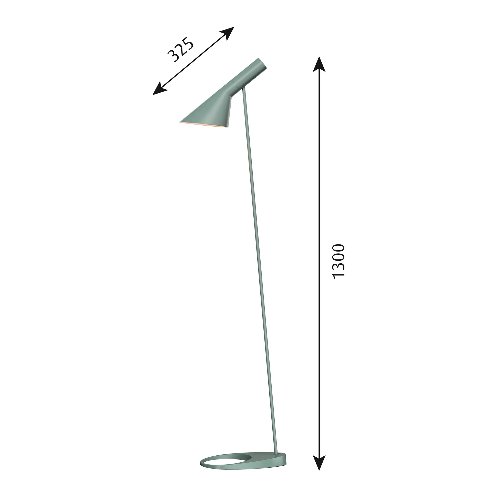 AJ floor lamp, Light petroleum Louis Poulsen