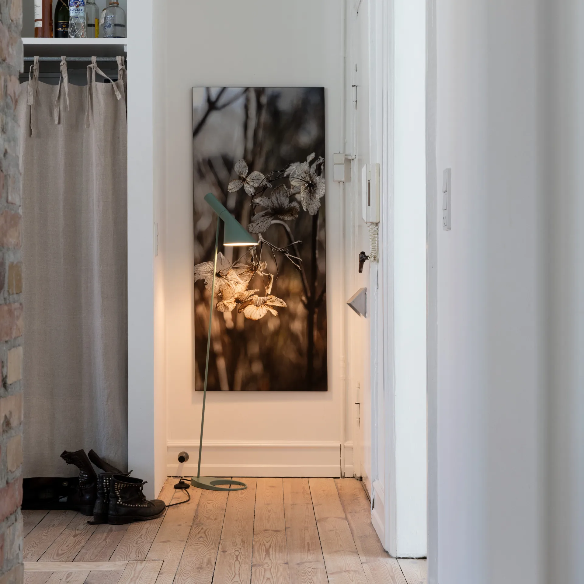 AJ floor lamp, Light petroleum Louis Poulsen