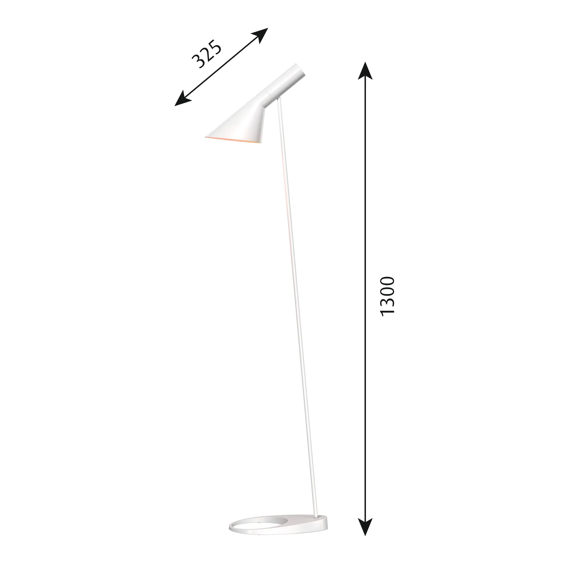 AJ floor lamp, White Louis Poulsen
